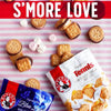 Bakers Tennis Mini Classic Coconut Biscuits 40g packaging with scattered biscuits and marshmallows.