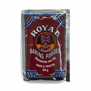 Royal Baking Powder 50g sachet for light, fluffy baked goods, trusted South African brand