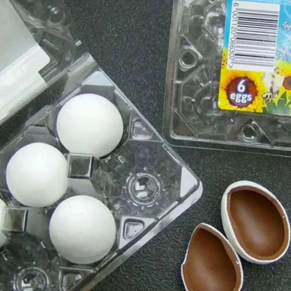 Pack of 6 colorful beacon easter eggs with white chocolate and candy coating for Easter celebrations