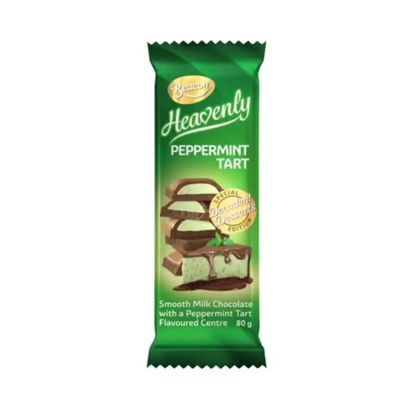 Beacon Heavenly Peppermint Tart 90g chocolate bar with peppermint and pudding flavor