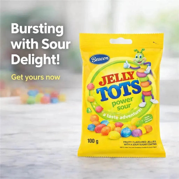 Beacon Jelly Tots - Power Sour 100g Facebook Ad