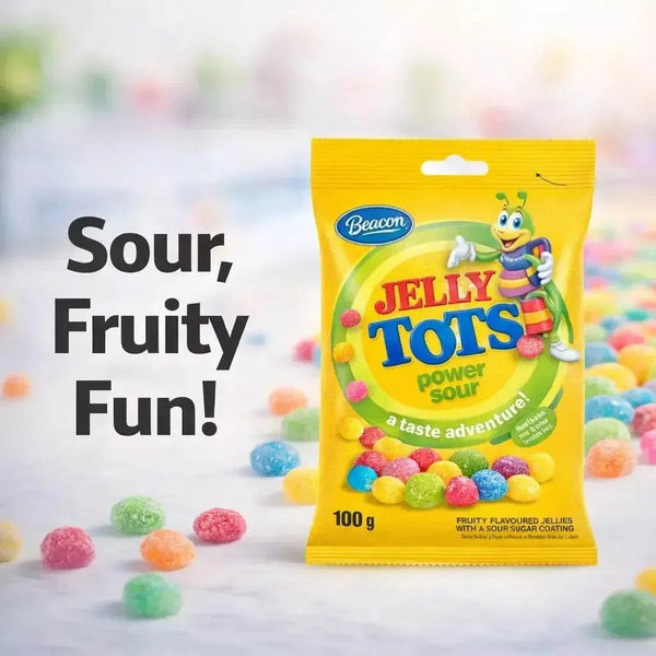 Beacon Jelly Tots - Power Sour 100g Facebook Ad