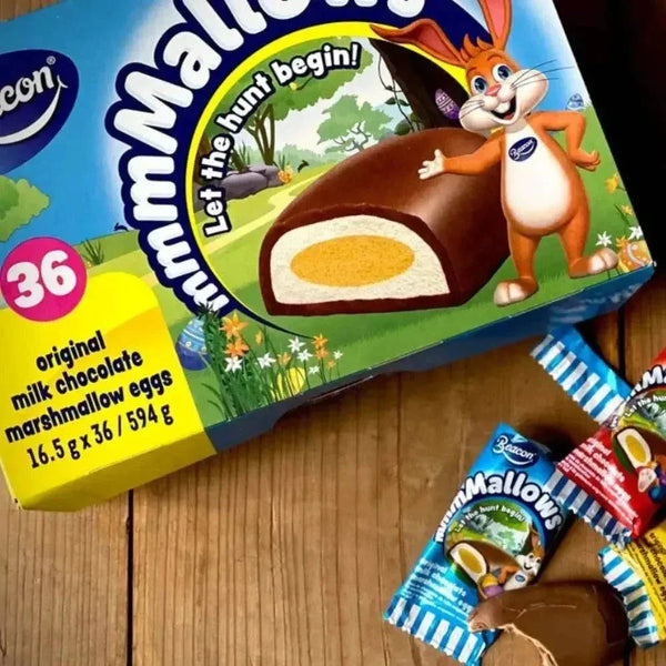 Beacon Marshmallow Easter Eggs with fluffy marshmallow center coated in creamy milk chocolate for Easter celebrations