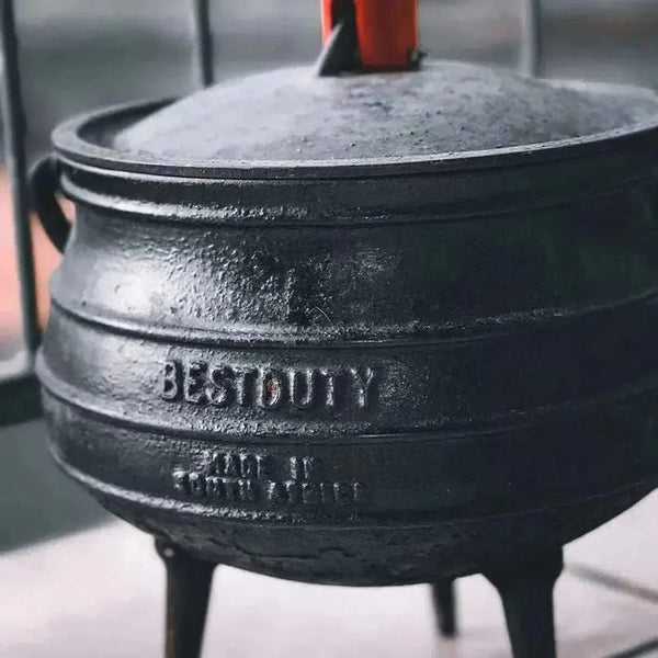 Best Duty Pot 3-Leg cast iron 3L outdoor cooking pot with lid and handle