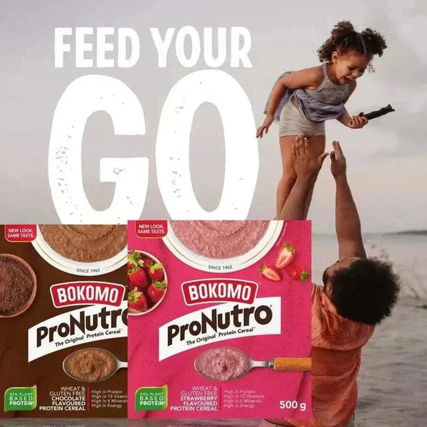 Bokomo ProNutro Strawberry cereal 500g pack with balanced nutrition and protein-rich strawberry flavor