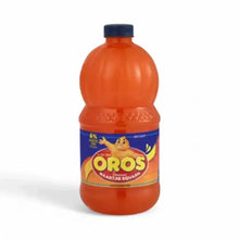 Brookes Oros Naartjie Squash 2L concentrate bottle with fresh naartjie fruit illustrations