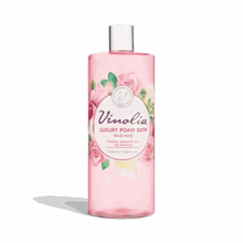 Vinolia Foam Bath 1L bottle with wild rose fragrance bubble bath foam