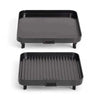 CADAC 2 Cook 3 Pro portable gas barbecue with dual burners and ceramic-coated cooking plates for outdoor grilling and frying