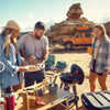 CADAC Carri Chef 40 BBQ with dome, built-in thermometer, portable design, and carry bag for outdoor grilling