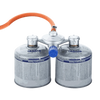 CADAC Dual Power Pak portable dual gas cartridge regulator with hose for outdoor cooking and barbecues