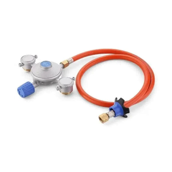 CADAC Dual Power Pak portable dual gas regulator and hose for camping and barbecues