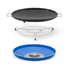 CADAC Skottel Braai gas BBQ with detachable top and pot stand for outdoor cooking.