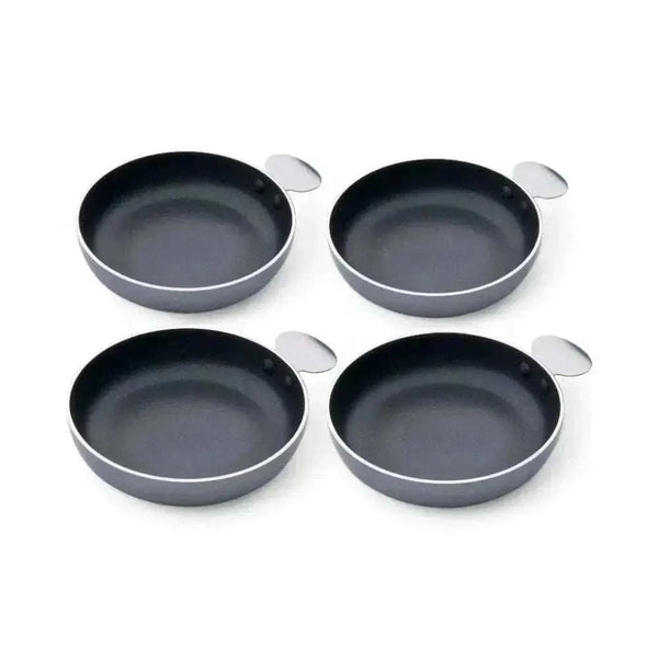 CADAC Tapas Set of 4 green aluminum non-stick pans for outdoor cooking