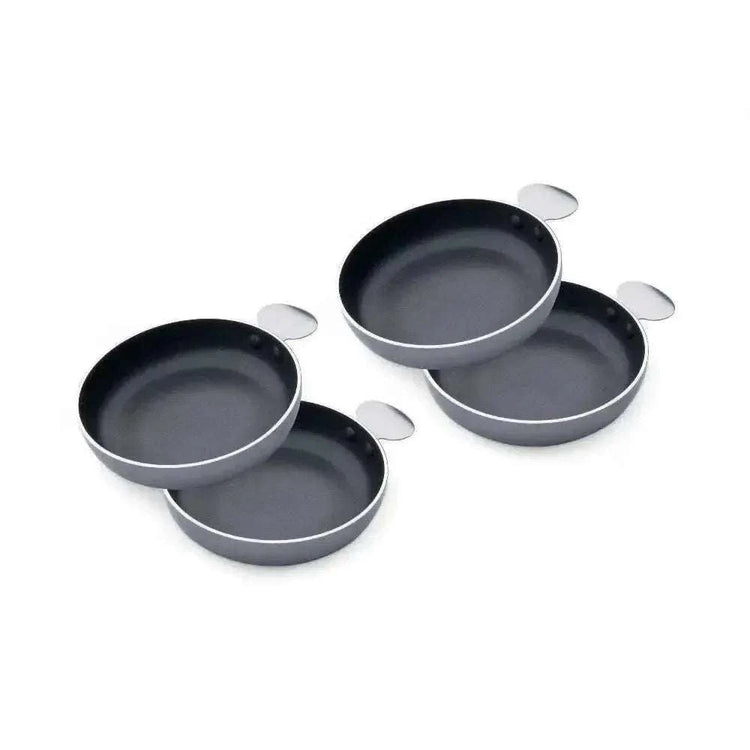 CADAC Tapas Set of 4 green 12cm non-stick aluminum pans for outdoor cooking