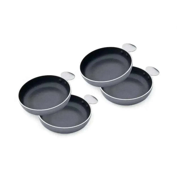 CADAC Tapas Set of 4 green 12cm non-stick aluminum pans for outdoor cooking