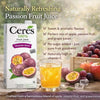 CERES Passion Fruit 1 litre juice bottle with apple, passion fruit, and grape blend