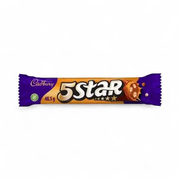 Cadbury 5 Star chocolate bar 48g with milk chocolate, caramel, and nougat filling
