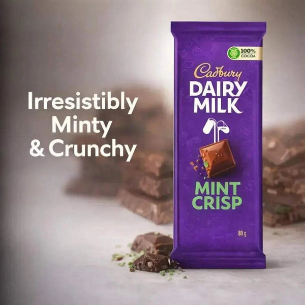 Cadbury Chocolate Slabs - Dairy Milk - Mint Crisp 80g Facebook Ad