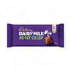 Cadbury Dairy Milk Mint Crisp chocolate slab 150g with smooth milk chocolate and mint candy pieces.