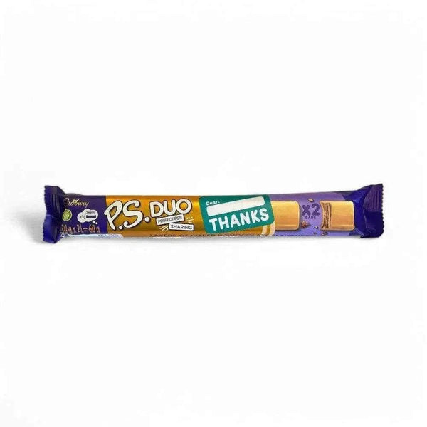 Cadbury's Chocolate PS Duo pack with two creamy milk chocolate wafer bars