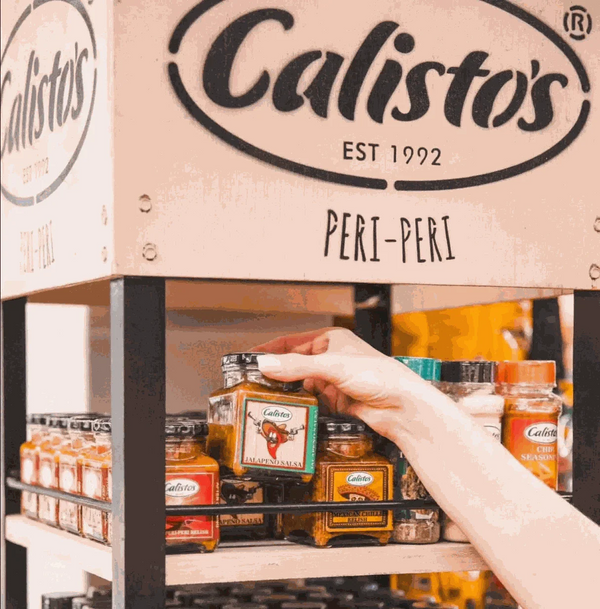 Calisto's Jalapeno Salsa 250ml jar with spicy jalapeno and fresh ingredients