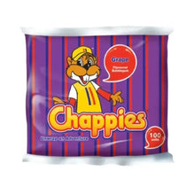 Chappies Bubblegum Grape pack of 100 with iconic yellow wrapper and grape flavor