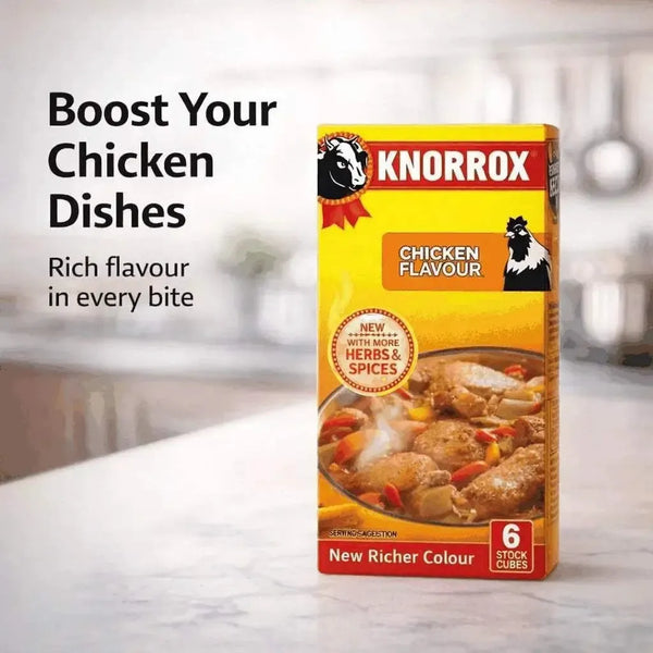 Knorrox Chicken Stock Cubes 6-pack for soups stews and cooking flavor enhancement