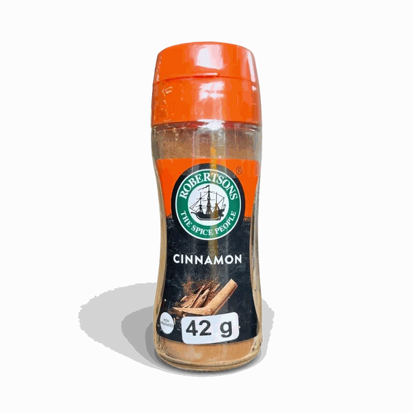 Robertsons Cinnamon Spice 42g shaker bottle with finely ground cinnamon for baking and cooking