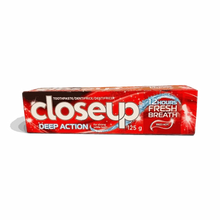 Closeup Deep Action Red Hot Toothpaste 125g tube with bold cinnamon flavor and deep cleaning action