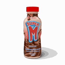 Clover Super M medium fat chocolate milk 300ml bottle, smooth creamy UHT chocolate drink