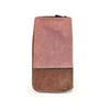 Cotton Road Large PU Leather wallet in pink and tan with zip compartments for cards and coins