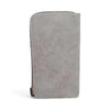 Cotton Road Large Wallet in grey PU leather with embroidered red heart and dual zip compartments