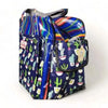 Cotton Road Nappy Bag Navy Blue with cactus and stripes, multiple compartments, long strap