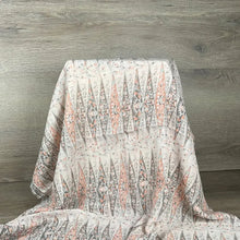 Scarf - Light Pink with Brown & Orange Pattern - Something From Home - South African Shop