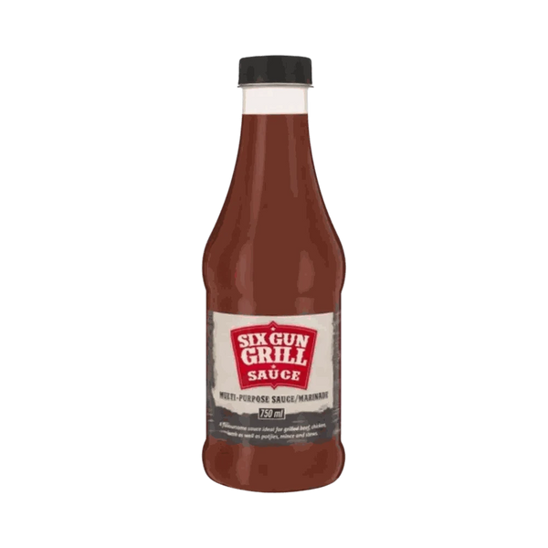 750ml Crown National Sauce BBQ Six Gun Grill spice bottle for flavorful grilling