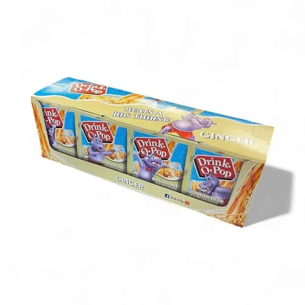 Drink-O-Pop Ginger 5g sachets pack of 72 with vibrant packaging design.