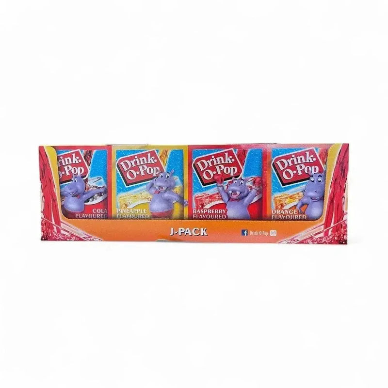 Drink-O-Pop J-Pack 5g sachet pack of 72 with assorted fruity flavors.
