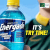 Energade Blueberry sports drink bottle with label, 500ml size.