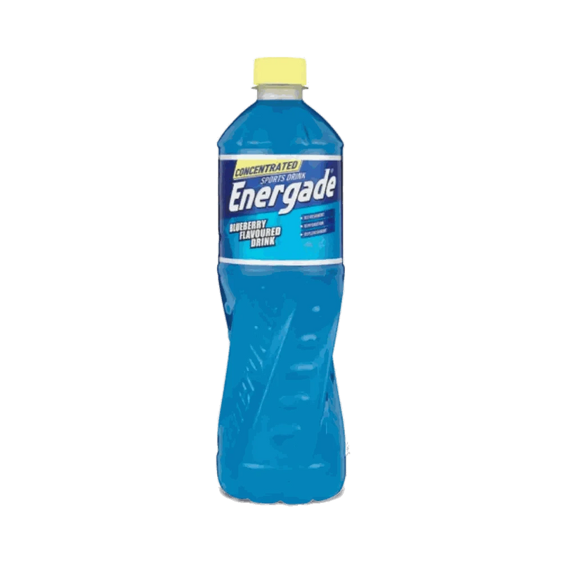 Energade Sports Drink Concentrate 750ml blueberry flavor bottle for hydration and electrolyte replenishment