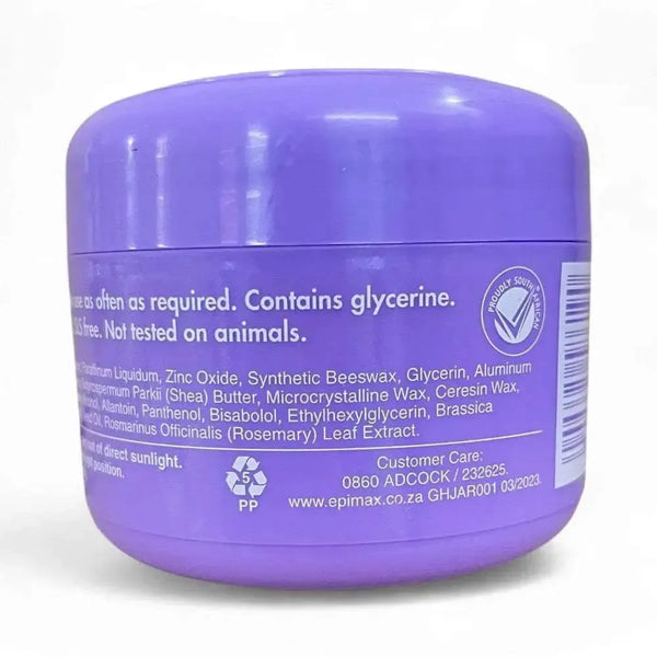 Epimax Baby Barrier Bum Cream Tub 125g - Dermatologist-approved nappy rash protection.