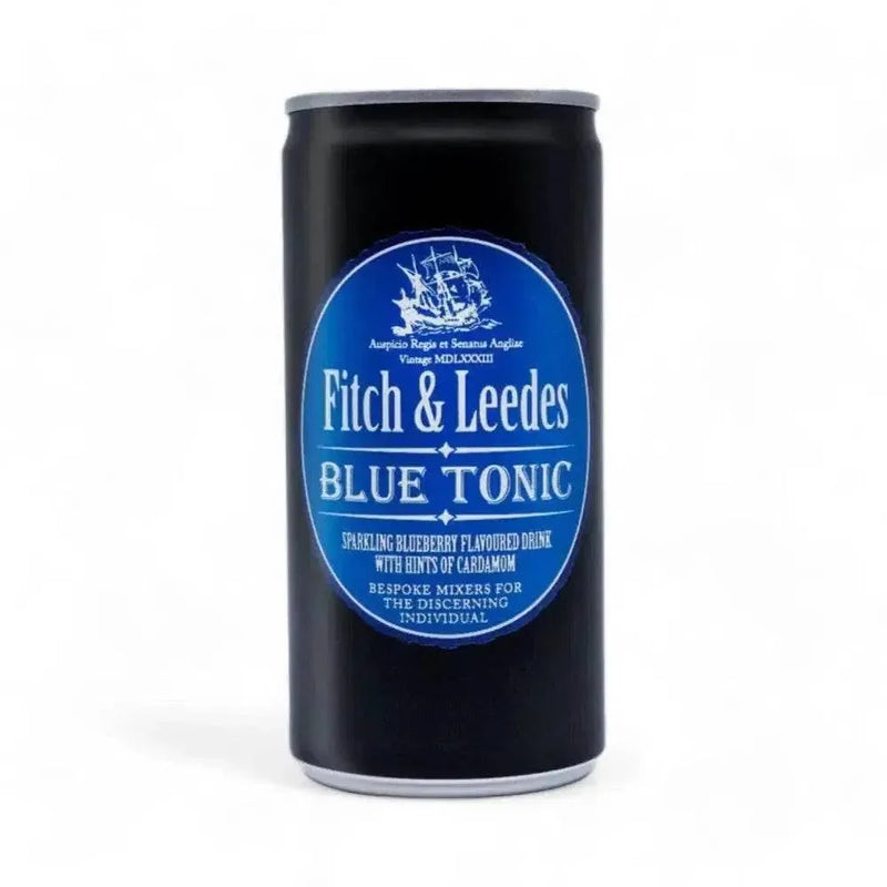 Fitch & Leedes Blue Tonic 200ml can with vibrant blue tonic water for cocktails and mixers