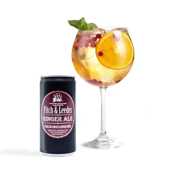 Fitch & Leedes Ginger Ale 200ml can sparkling ginger-flavored drink crisp and refreshing beverage