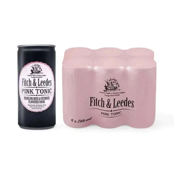 Fitch & Leedes Pink Tonic 200ml sparkling rose and cucumber flavored drink bottle