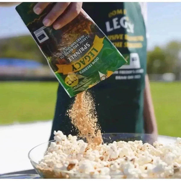 Freddy Hirsch Oom Freddy's Legacy Sprinkle Spice 200g for biltong seasoning with salt, coriander, white pepper, and flavor enhancers