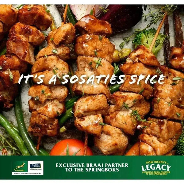 Freddy Hirsch Oom Freddy's Legacy Sprinkle Spice 200g for biltong seasoning with salt, coriander, white pepper, and flavor enhancers