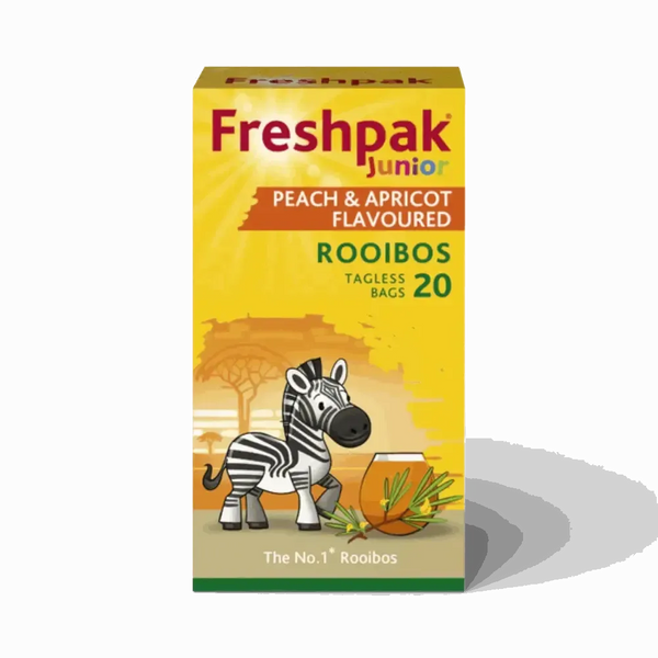 Freshpak Junior Rooibos Tea Peach Apricot flavour 20 tagless bags for children and family