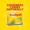 Freshpak Rooibos Tea 80s box with natural goodness tag on yellow background