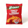 Frimax Potato Chips Tomato Sauce 125g bag with crispy chips coated in tomato sauce, perfect savory snack