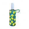 Tropical pineapple print Frosty Beer Cooler with carabiner clip, keeping drinks cold.