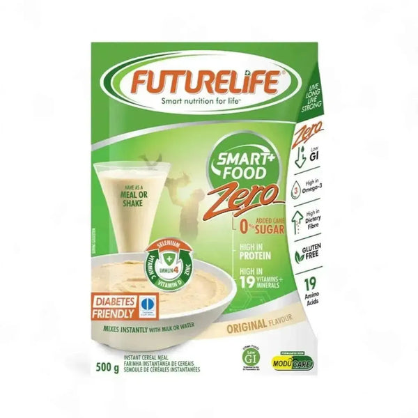 Future Life Zero (Original) 500g pack, nutritious meal or snack with zero added sugar, high protein, Omega-3, vitamins, gluten-free, low GI.